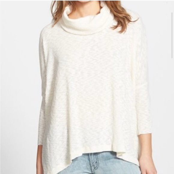 Free People Tops - Free People Beach World Traveler Ribbed Cowl Neck Dolman Sleeve Top Size S Boho